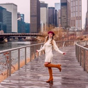 Red Dress Boutique Cream Sweater Dress
